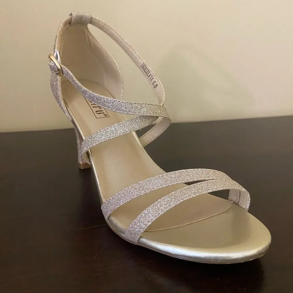 IDIFU Women's Heels Ankle‎ Strap Wedding Shoes